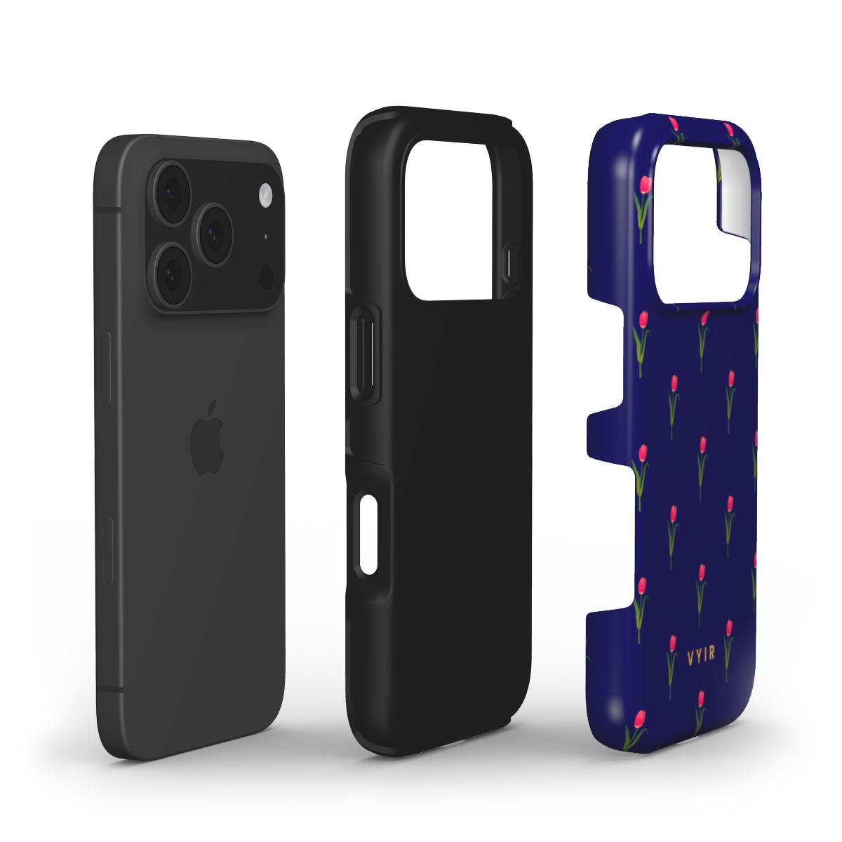 Navy Tulip - Shockproof Phone Case - VYIR