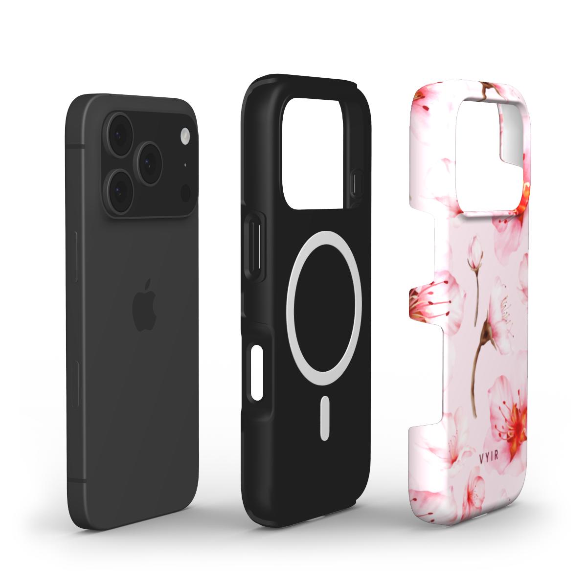 Cherry Blossom Drift - Shockproof MagSafe iPhone Case - VYIR