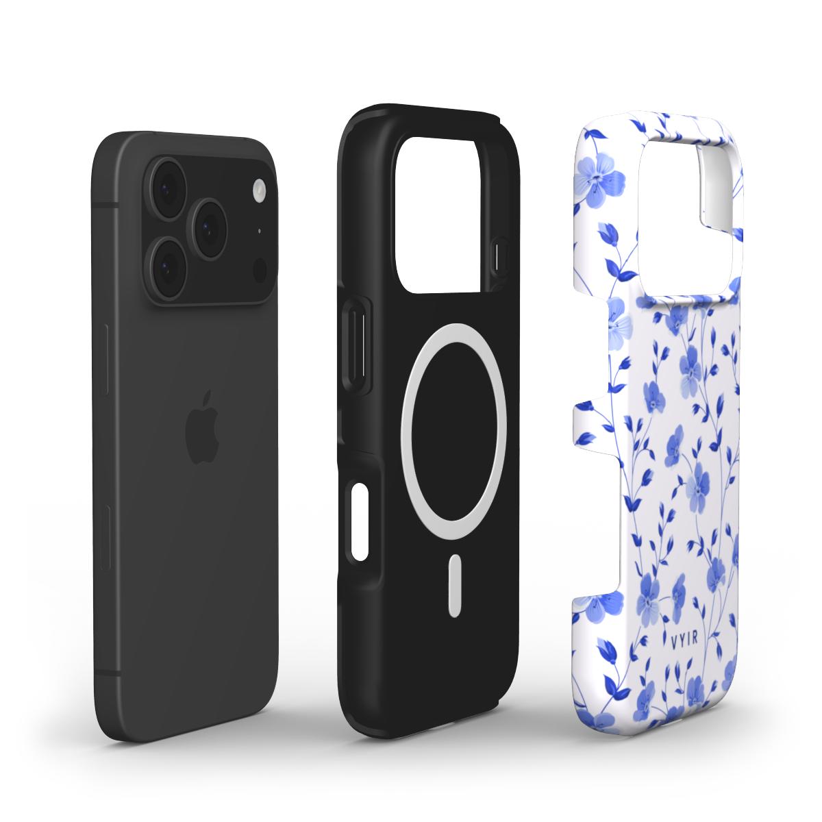 Little Blue Garden - Shockproof MagSafe iPhone Case - VYIR