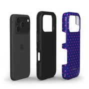 Tiny Polka Dots, Midnight Pink - Shockproof Phone Case - VYIR