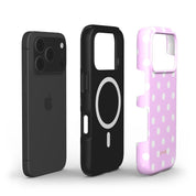 Classic Polka Dots, Pastel Pink - Shockproof MagSafe iPhone Case - VYIR