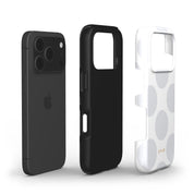 Large Polka Dots, Cloud Gray - Shockproof Phone Case - VYIR