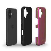 Vertical Stripes, Urban Olive - Shockproof Phone Case - VYIR
