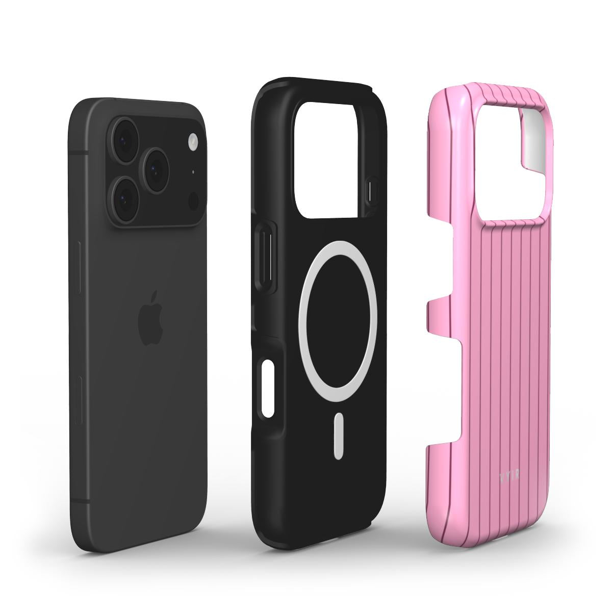 Vertical Stripes, Blush Pink - Shockproof MagSafe iPhone Case - VYIR