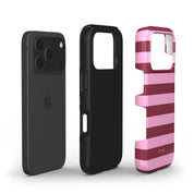 Horizontal Stripes, Candy Pink - Shockproof Phone Case - VYIR