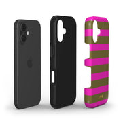 Horizontal Stripes, Urban Olive - Shockproof Phone Case - VYIR