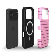 Horizontal Stripes, Blush Pink - Shockproof MagSafe iPhone Case - VYIR