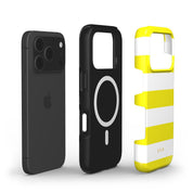 Horizontal Stripes, Citrus - Shockproof MagSafe iPhone Case - VYIR