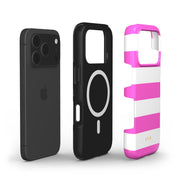 Horizontal Stripes, Fashion Pink - Shockproof MagSafe iPhone Case - VYIR