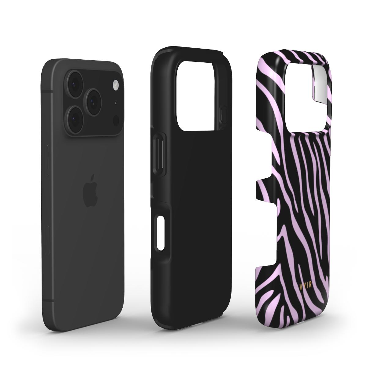 Zebra Luxe, Light Purple - Shockproof Phone Case - VYIR