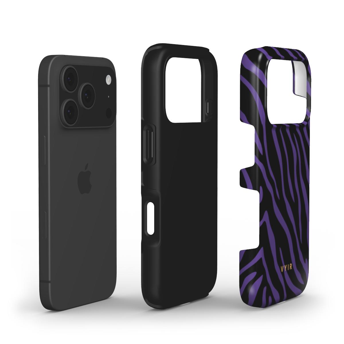 Zebra Luxe, Violet - Shockproof Phone Case - VYIR