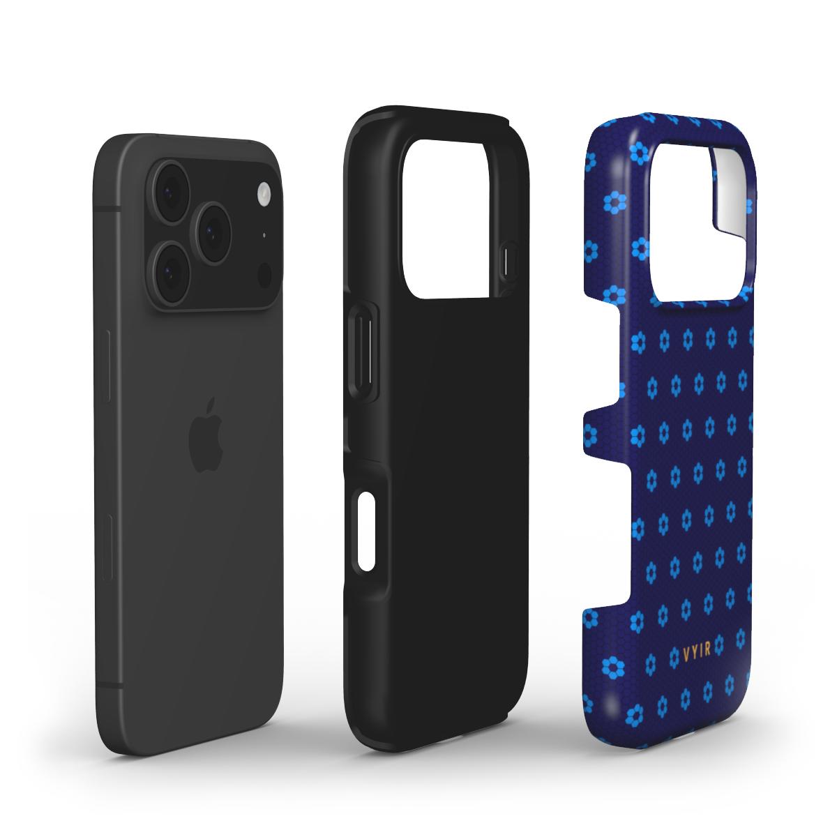 VYIR Signature Flowers, Blue - Shockproof Phone Case - VYIR
