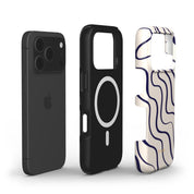 Swirl Lines, Old Money - Shockproof MagSafe iPhone Case - VYIR