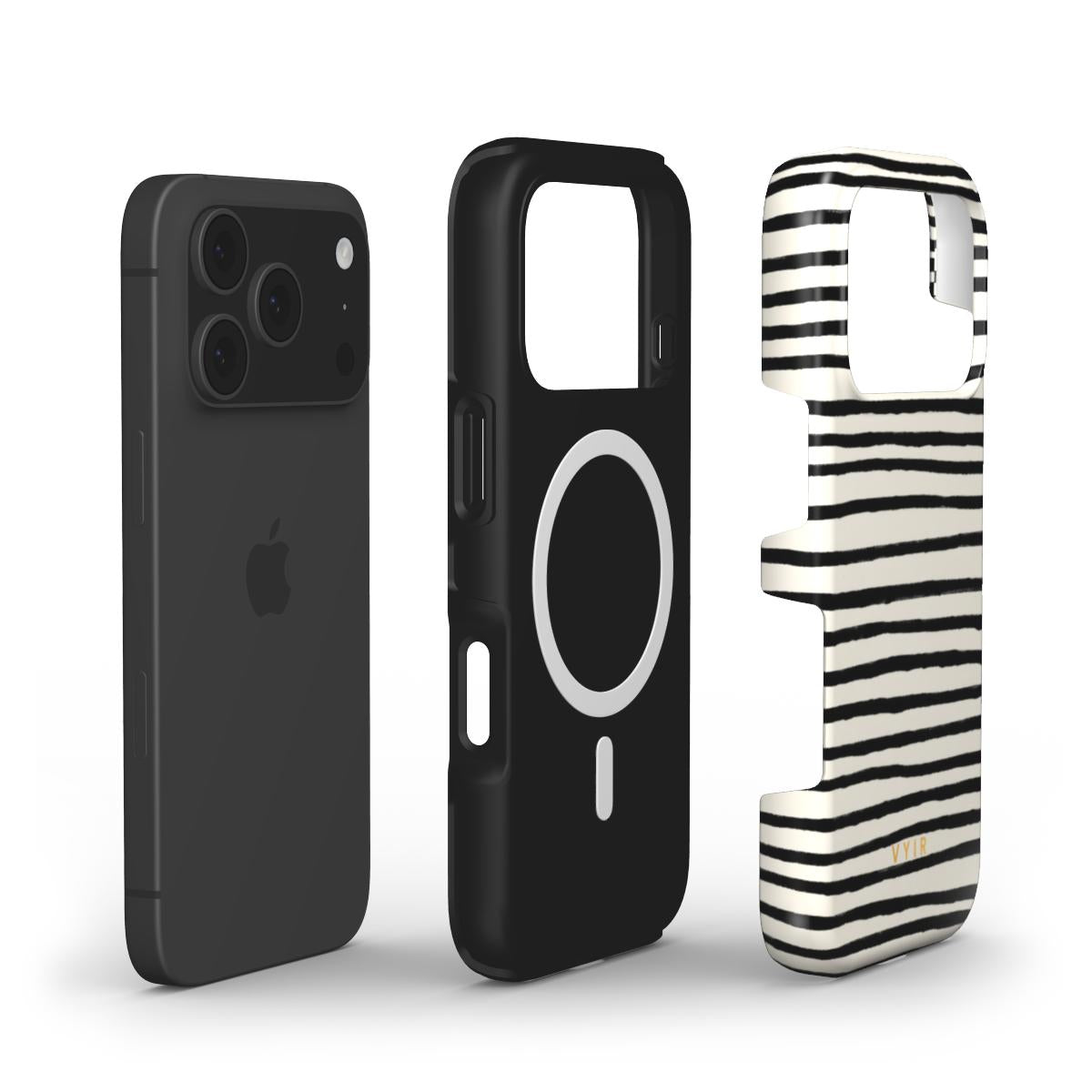 Paris Stripes - Shockproof MagSafe iPhone Case - VYIR