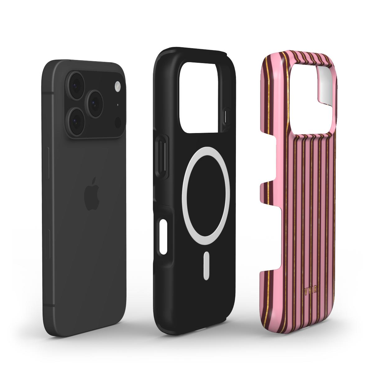 VYIR Signature Golden Lines, Pink - Shockproof MagSafe iPhone Case - VYIR