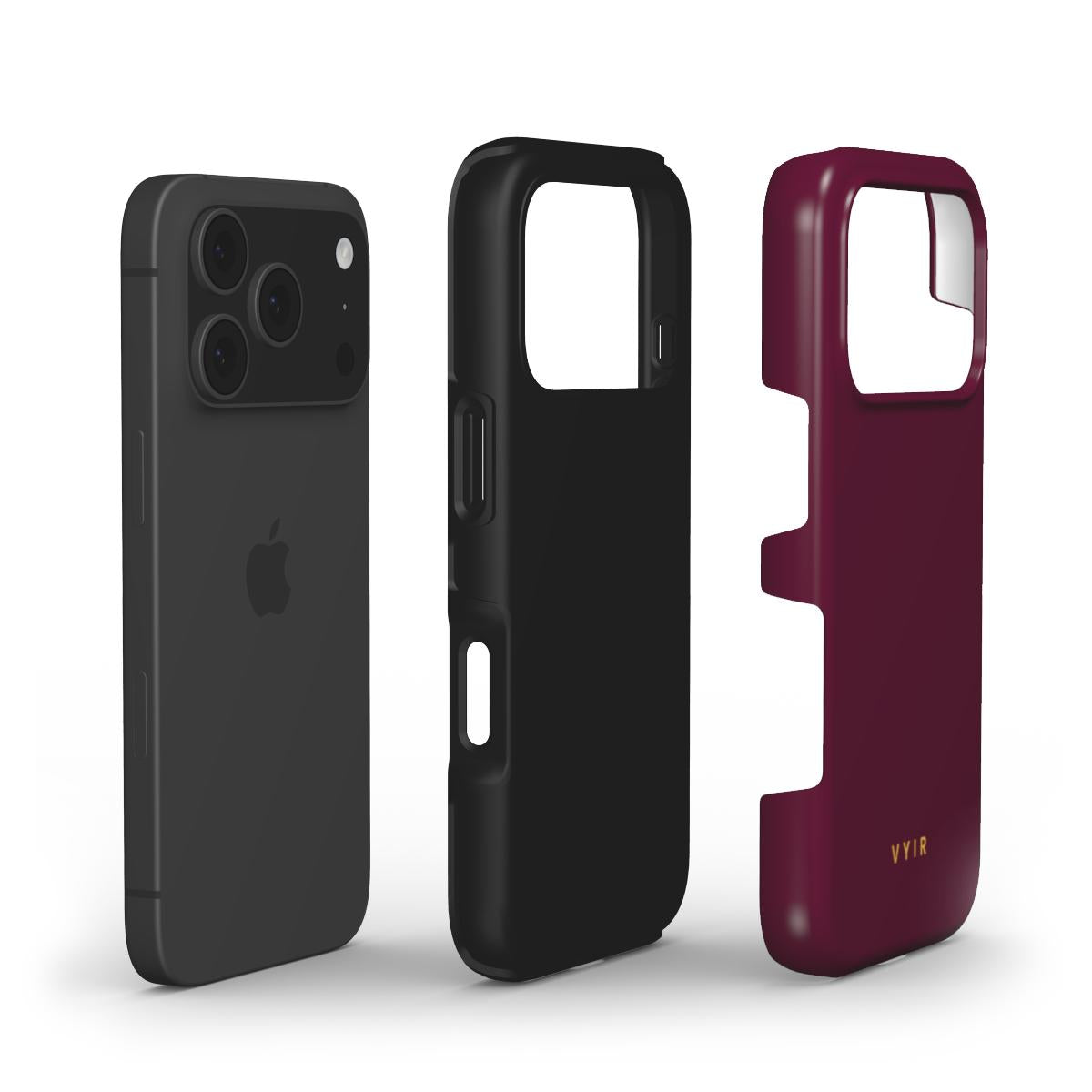 VYIR Signature Solid Colors, Burgundy - Shockproof Phone Case - VYIR