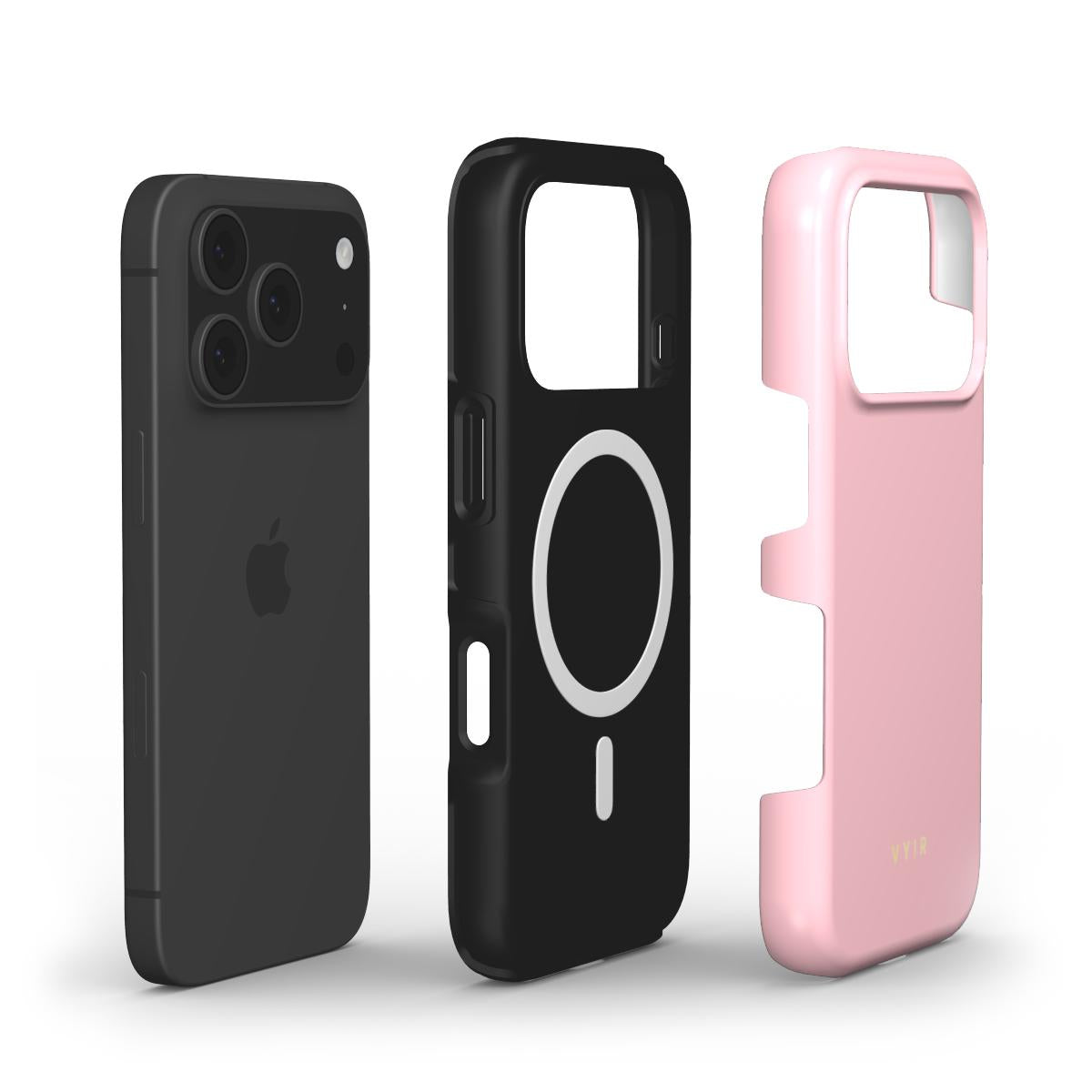 VYIR Signature Solid Colors, Light Pink - Shockproof MagSafe iPhone Case - VYIR