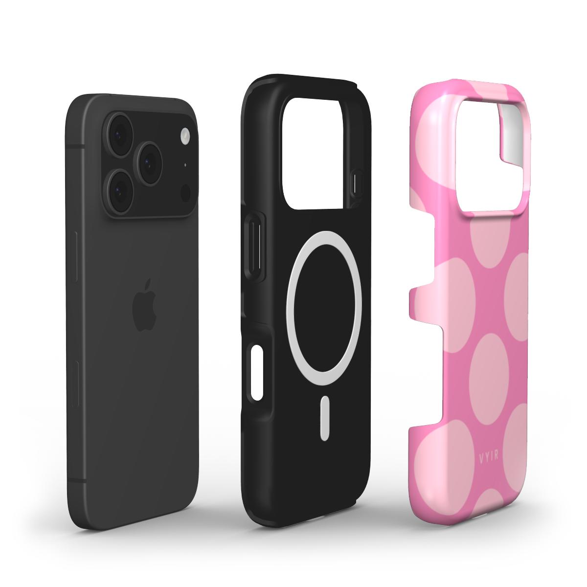 Big Polka Dots, Bubblegum - Shockproof MagSafe iPhone Case - VYIR