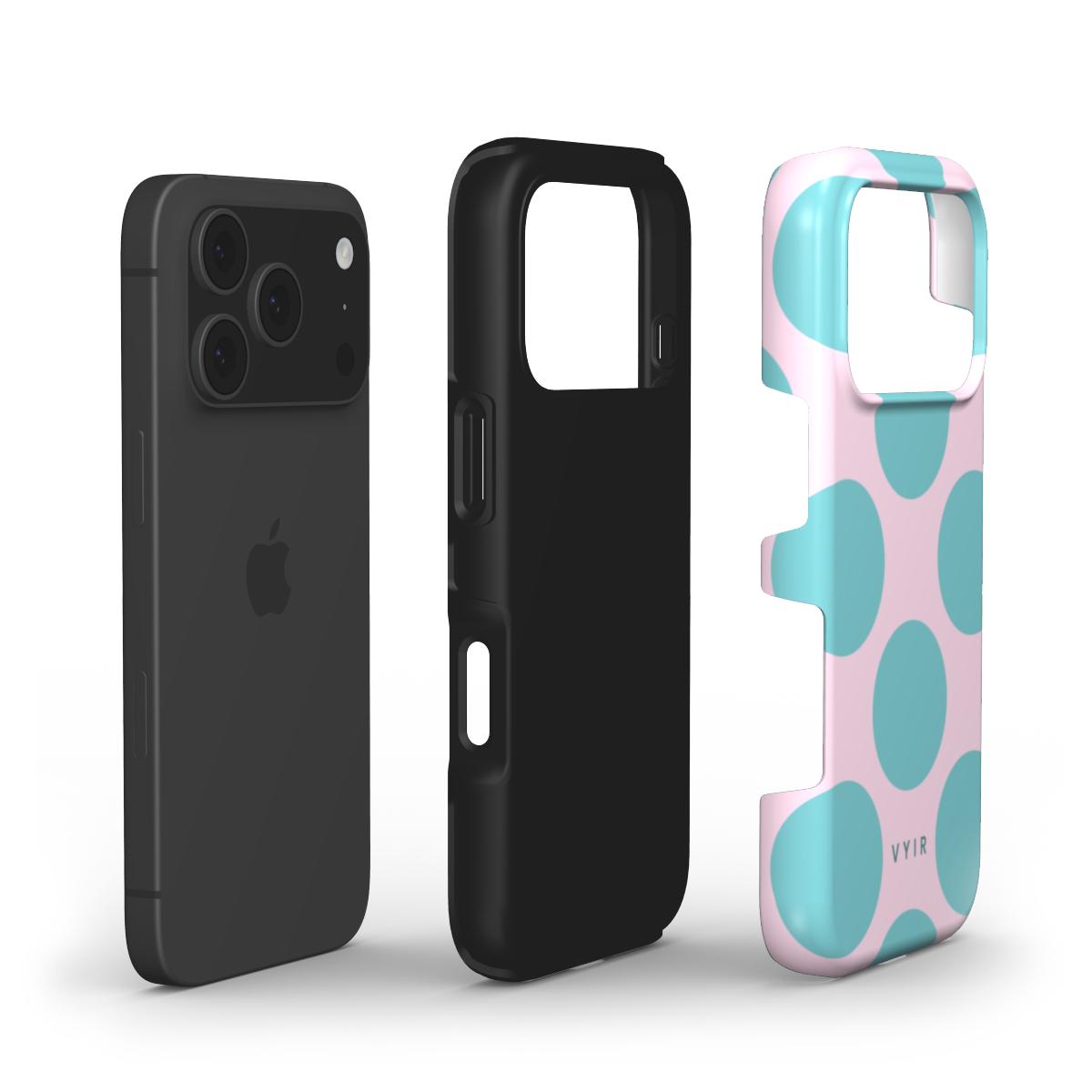 Big Polka Dots, Cotton Candy - Shockproof iPhone Case - VYIR