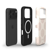 Big Polka Dots, Oatmilk - Shockproof MagSafe iPhone Case - VYIR