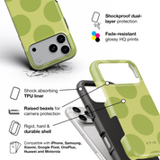 Big Polka Dots, Pistachio - Shockproof iPhone Case - VYIR