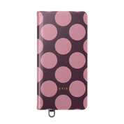 Samsung Galaxy S25 Ultra Vegan Leather Wallet Case – Pink Plum Polka Dot Design - VYIR