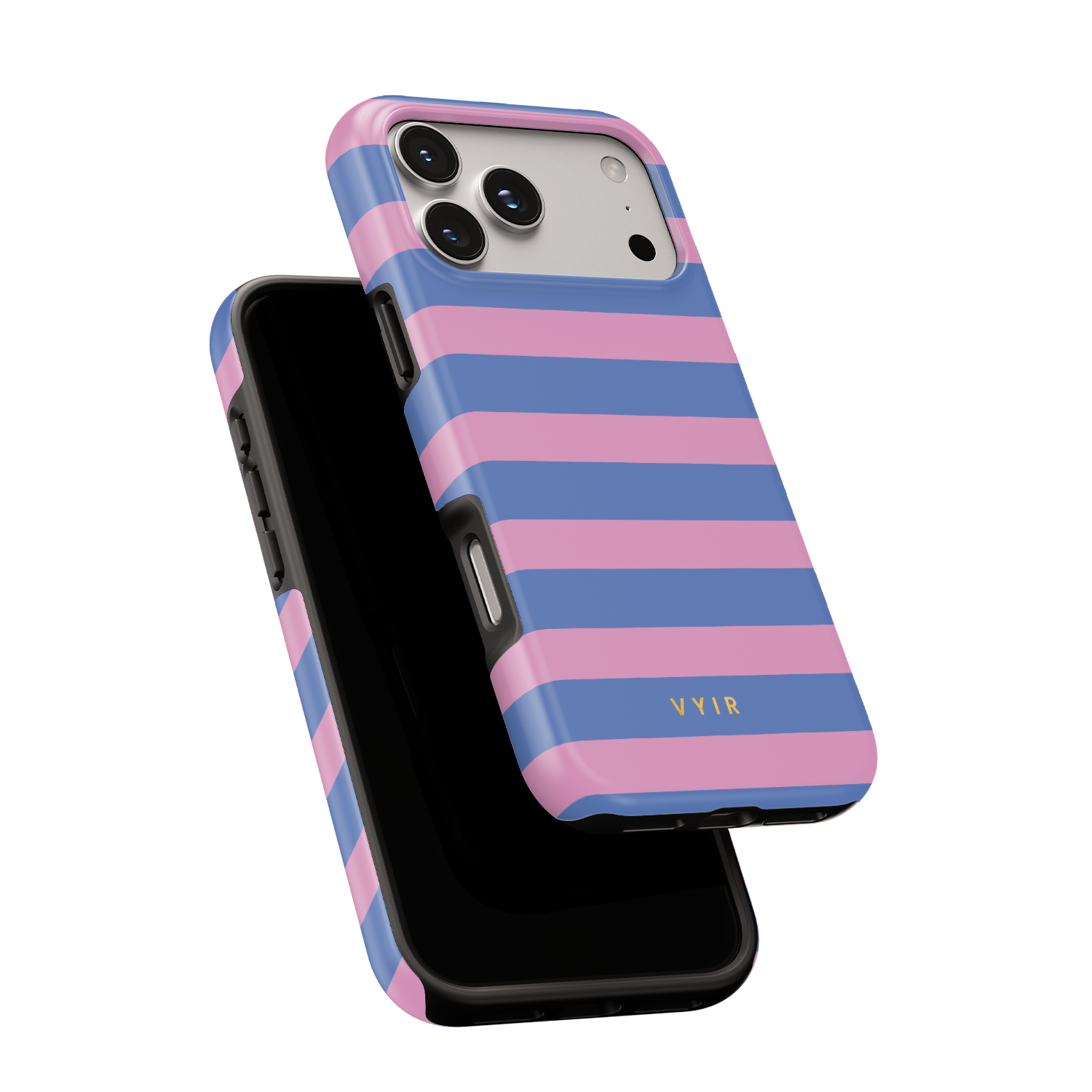 Horizontal Stripes, Periwinkle Dream - Shockproof Phone Case - VYIR