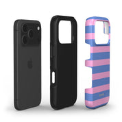 Horizontal Stripes, Periwinkle Dream - Shockproof Phone Case - VYIR