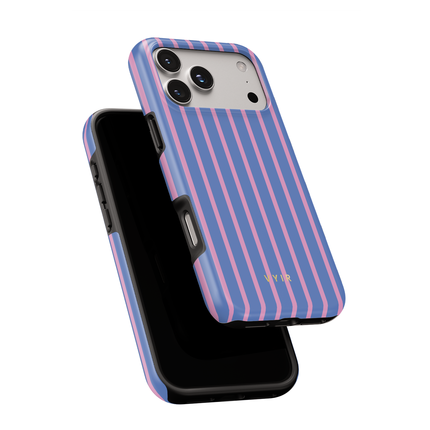 Vertical Stripes, Periwinkle Dream - Shockproof MagSafe iPhone Case - VYIR