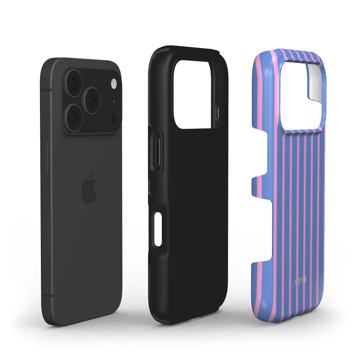 Vertical Stripes, Periwinkle Dream - Shockproof Phone Case - VYIR